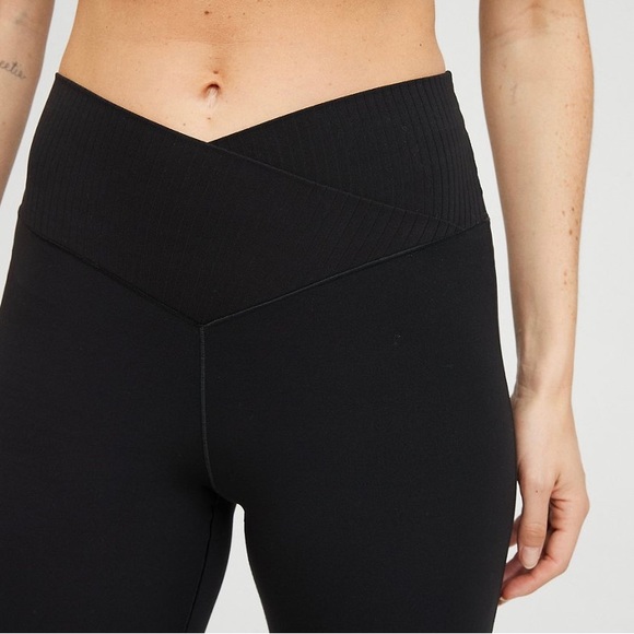 OFFLINE By Aerie Real Me High Waisted Crossbody Rib Super Flare Leggings - Picture 7 of 11